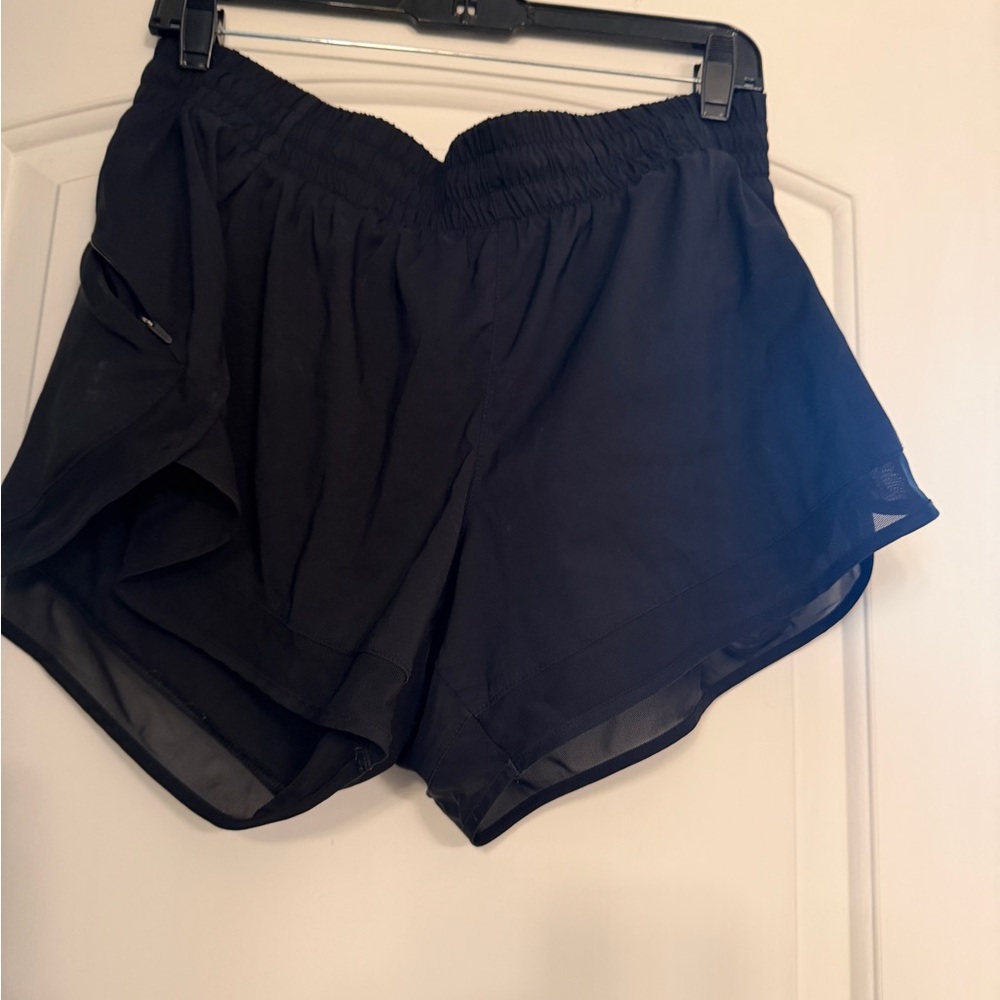 Black racer run shorts